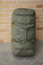 Тактичний баул сумка US 120 л великий військова армійська сумка колір олива для передислокації - зображення 1