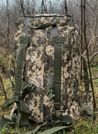 Баул 100 літрів 74*40*34 см армійський військовий ЗСУ тактичний сумка рюкзак похідний колір піксель для передислокації - зображення 2