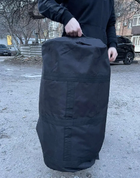 Рюкзак сумка баул чорний 120 літрів ЗСУ військовий баул, баул армійський - зображення 4