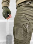 брюки тактичні Mil-Tec зимові 13609 XL Софт-шел Олива - зображення 2