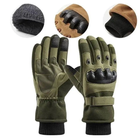 Тактические зимние перчатки L хаки штурмовые - изображение 2