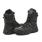 Берцы демисезонные ботинки тактические мужские, натуральна кожа и кордура, размер 45, Bounce ar. JH-0945, цвет черный - изображение 6