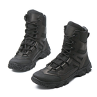 Берці демісезонні черевики тактичні чоловічі, натуральна шкіра та кордура, розмір 44, Bounce ar. JH-0944, колір чорні - зображення 4