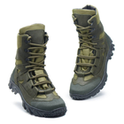 Берцы демисезонные ботинки тактические мужские, натуральна кожа и кордура, размер 46, Bounce ar. QP-0846, цвет хаки - изображение 4