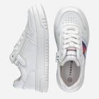 Дитячі кросівки для дівчинки Tommy Hilfiger Flag Low Cut Lace-up Sneaker T3X9-32867-1355100- 32 White (8052578204009) - зображення 5