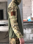 Форма демисизонная военная костюм в цвете мультикам S (тактическая рубашка убакс и штаны) униформа мультикам ВСУ - изображение 4