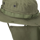 Панама тактична із захистом для шиї Boonie Hat PolyCotton Ripstop Helikon-Tex US Woodland - зображення 3
