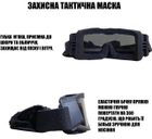 Тактическая ударопрочная маска с тремя сменными линзами Черная (толщина линз 3мм).баллистическая маска.очки - изображение 3