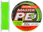 Шнур Select Master PE 150m (салат.) 0.18мм 21кг (72825) 1870.01.55
