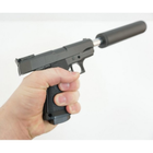 Дитячий Пістолет з глушником COLT 1911 PD Galaxy G10A метал, пластик стріляє кульками 6 мм Чорний - зображення 4