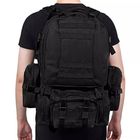 Тактичний військовий рюкзак 50 літрів Чорний - зображення 3