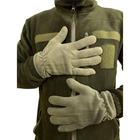 Зимние перчатки на флисе Хаки (FR-01) - изображение 6