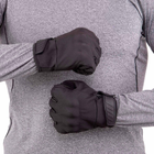 Тактические перчатки с закрытыми пальцами на флисе Черные размер L(BC-9878-1) - изображение 4