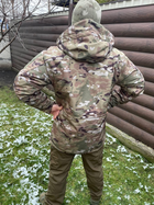 Куртка демісезонна подовжена тактична військова мультикам Soft Shell Single Sword для ЗСУ XXL - зображення 6