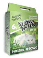 Наполнитель для кошачьего туалета Kotix Тофу Green tea Соевый комкующий 2.55 кг (6 л) (6972345440039)