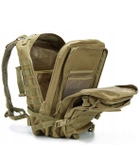 Рюкзак универсальный сумка 45 л оливковый с базой для модульной системы Molle на спине с паралоновыми вставками для кемпинга отдыха на природе - изображение 8