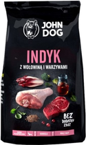 Sucha karma dla psów John Dog Indyk z wołowiną 12 kg (5903246843842) - obraz 1