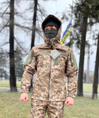 Куртка тактическая мужская c мебраной военная с капюшоном бушлат софтшел SoftShell S - изображение 9
