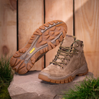 Берцы ботинки тактическая обувь облегченные натуральная гидрофобная кожа усиленная пятка и носок 41 - изображение 5