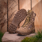 Берцы ботинки тактическая обувь облегченные высокие натуральная гидрофобная кожа усиленная пятка и носок 44 - изображение 5