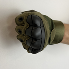 Тактичні перчатки без пальців Gloves HF 1 олива M - зображення 8