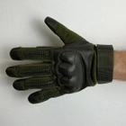 Тактические перчатки с пальцами Gloves FF 4 олива размер M - изображение 7
