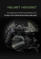 Навушники активні тактичні Active Helmet Headset Black - изображение 6
