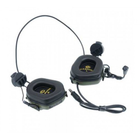 Навушники електронні для стрільби Тактичні Активні Шумозахисні Олива EARMOR M32-Н ARC Helmet Rails з можливістю підключення рації - зображення 7