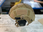 Кавер на каску ФАСТ размер S шлем маскировочный чехол на каску Fast армейский цвет КОЙОТ - изображение 5