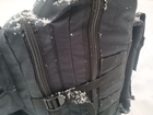 Военный рюкзак на 60 литров 55*35 см с системой MOLLE армейский ВСУ рюкзак цвет черный - изображение 9