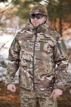 Тактична куртка Softshell армійська військова флісова куртка колір мультикам софтшел розмір 54 для ЗСУ - зображення 1