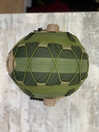 Кавер на каску ФАСТ размер M/L шлем маскировочный чехол на каску Fast ВСУ цвет олива/хаки - изображение 3