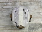 Кавер на каску ФАСТ размер M/L шлем маскировочный чехол военный на каску Fast армейский цвет белый - изображение 3