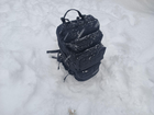 Військовий рюкзак на 60 літрів 55*35 см із системою MOLLE тактичний армійський рюкзак колір чорний для ЗСУ - зображення 8