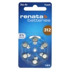 Батарейки Renata 312 для слухового аппарата 6 шт (ZA312 1,45V)