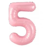Шарик Цифра "5" (40 см) цвет розовый
