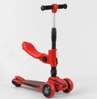 Самокат трехколесный с сидением ST-18003 Best Scooter, MAXI, складной алюминиевый руль, 3 колеса PU со светом
