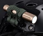 Адаптер кріплення для ліхтарика на бічну рейку шолома або планку Пікатінні Picatinny Element Airsoft Темно-зелений - зображення 6