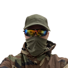 Захисні окуляри тактичні армійські з поляризацією .спортивні 5 лінз - зображення 1