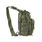 Рюкзак тактический на одно плечо AOKALI Outdoor B14 Green 6L - изображение 2