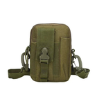 Тактична універсальна (поясна) сумка - підсумок Mini warrior із системою M.O.L.L.E олива - изображение 1