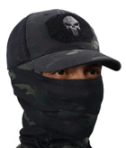 Кепка Бейсболка Каратель (Punisher, череп, військова, тактична, мультикам) з сіточкою та вигнутим козирком 2, Унісекс WUKE One size - зображення 3