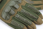 Перчатки тактические зимние с пальцами на флисе 9080_XL_Olive - изображение 4