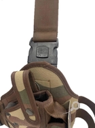 Кобура тактична для пістолета, армійський підсумок для зброї на ногу, Камуфляж коричневий - зображення 5