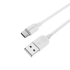 Кабель BOROFONE BX14 USB to Type-C 2.4A 2m PVC TPE connectors White (6957531090021)
