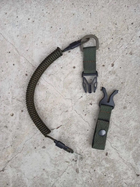 Страховочный шнур (тренчик) с фастексом, быстросъемный паракорд олива 993 - изображение 1
