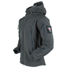 Куртка / ветровка тактическая Softshell grey (серый) софтшелл Размер 5XL - изображение 4