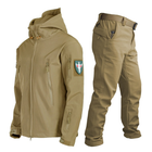 Костюм тактичний софтшелл Softshell coyote (койот) Розмір M