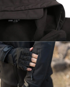 Куртка / ветровка тактическая Softshell black (черный) софтшелл Размер XL - изображение 6