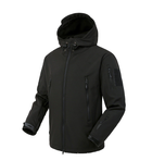 Куртка / вітровка тактична Softshell black (чорний) софтшелл Розмір 3XL - зображення 1